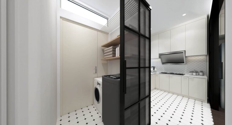 wet kitchen and laundry